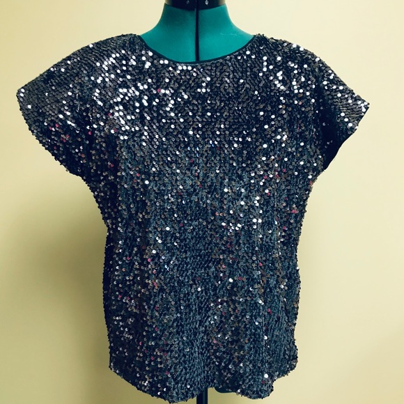 navy sequin tops